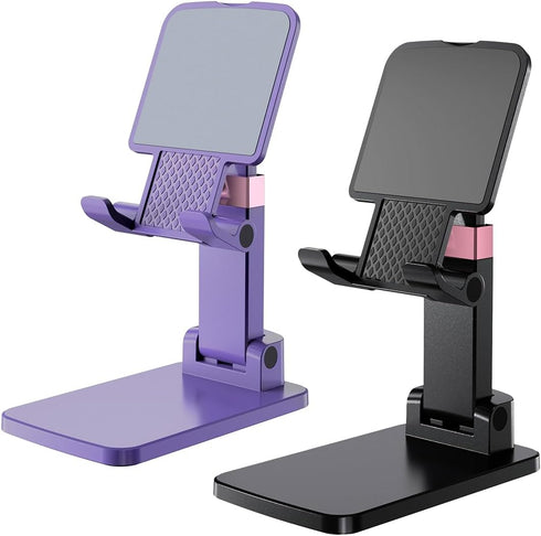 Meizigua Phone Holder for Desk Cell Phone Holder Height Angle Adjustable Stands, Anti-Slip