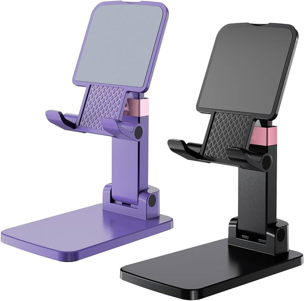 Meizigua Phone Holder for Desk Cell Phone Holder Height Angle Adjustable Stands, Anti-Slip