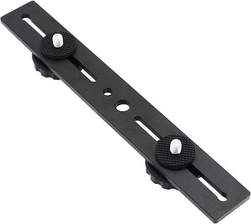 8"/20cm Dual Speedlite Camera Mount Tripod Bracket Flash Extension Bar for LED Video Light and DSLR Flash Light