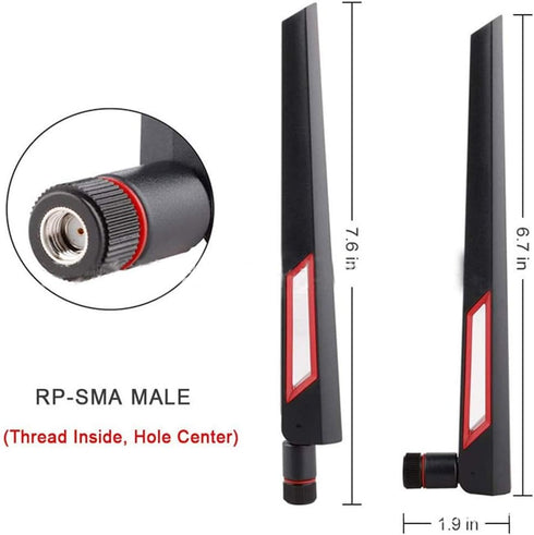 QYAJS 2.4GHz 5.8GHz 10 WiFi Antenna Dual Band DBI RP-SMA Router for PCI-E WiFi Network Card USB Wireless Adapter