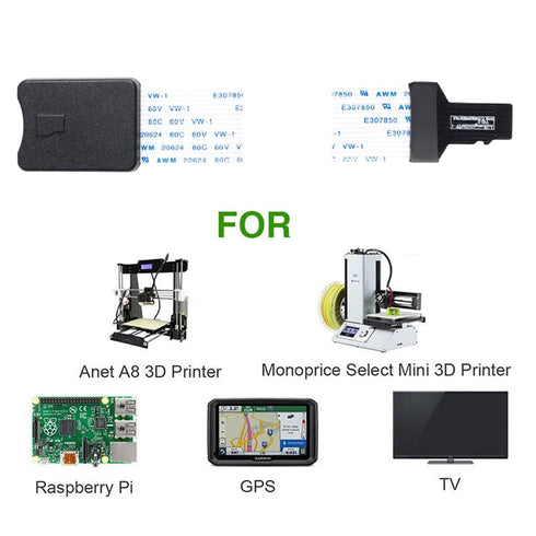 xiwai Micro-SD TF Memory Card Kit Male to TF Female Extension Soft Flat FPC Cable Extender 25cm