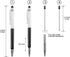 YOUMI 3 pcs 2 in 1 Bling Ballpoint Pens, Crystal Diamond Pen Capacitive Touch Screen Stylus for iPhone iPad (Black)