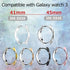 Compatible Samsung Galaxy Watch 3 Case 41MM 45MM, Soft Plated TPU Scratch-Resistant Protector Cover (Black, Clear)