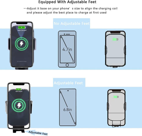 Wireless Car Charger for Honda Civic 2024-2022, Customized Wireless Charger Pad with Auto-Clamping, 15W Qi Fast Charging