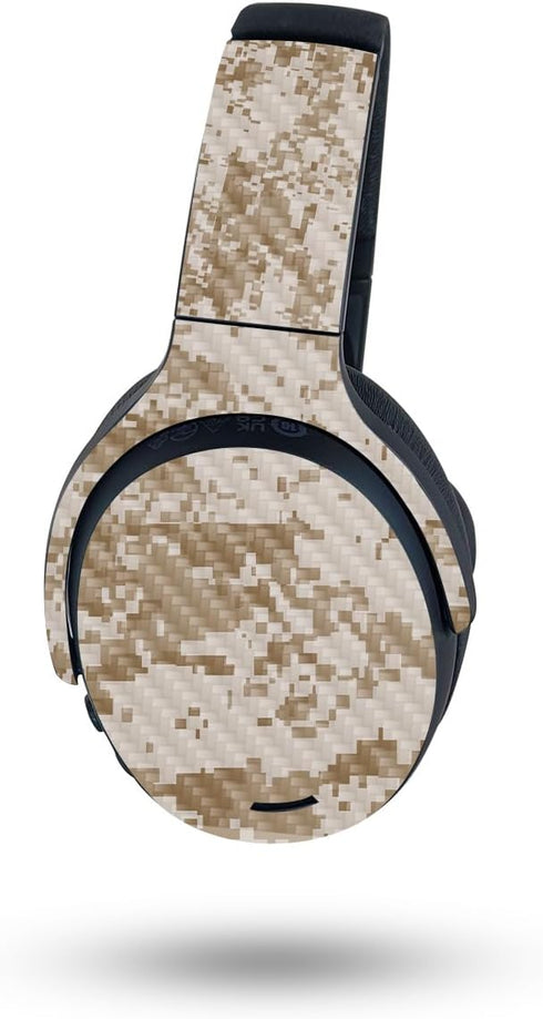 MightySkins Carbon Fiber Skin for Skullcandy Crusher ANC 2 - Desert Camo | Protective, Durable Textured Finish | Easy