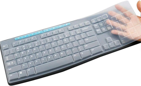 Silicone Keyboard Protector Skin Cover for Logitech MK295 MK275 K200 MK200 (Clear)