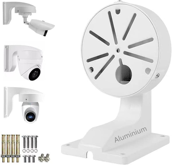 Security Camera Mount Bracket, Aluminum Indoor Outdoor L-Type Wall Mount Bracket for CCTV Security Dome IP Camera,