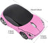 2.4G Wireless Optical Mouse, 3D Car Shape with USB Receiver for PC Laptop (F-car, pink)