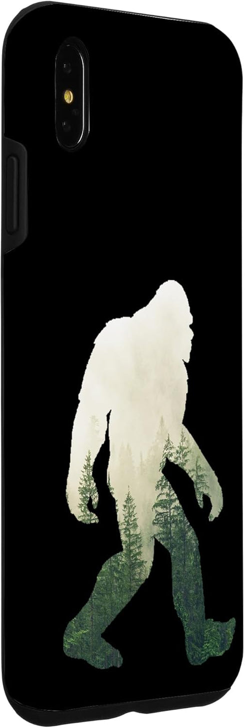 iPhone XS Max Bigfoot Figure Sasquatch Yeti Nature Double Exposure Case