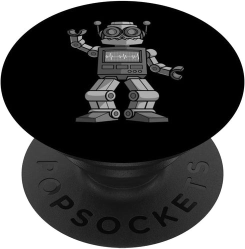 Funny Robot Design For Kids Boys Girls PopSockets Swappable PopGrip - Robotics Bot Lovers