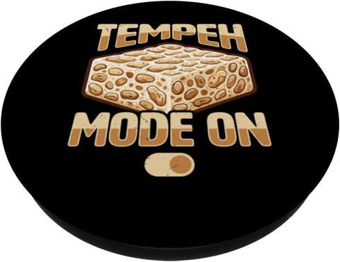 Tempeh Tofu Soy Bean Vegan Vegetarian Veggie Tempeh Eater Food Lover Design For Veggie Fans PopSockets Adhesive PopGrip