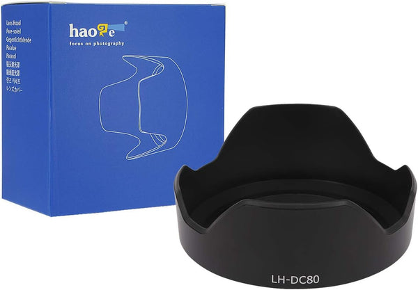 Haoge Bayonet Lens Hood replaces Canon LH-DC80 for Canon PowerShot G1 X Mark II Camera