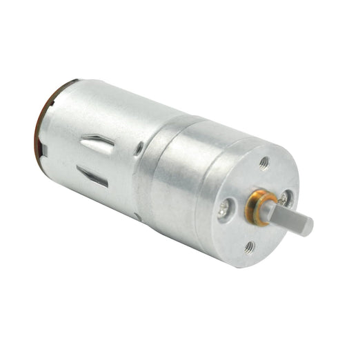 2Pcs 12V 100RPM 1:45 Gear Motor with Encoder DC Gear Ratio D Shaft Metal Encoder Gear Motor Silver for Smart car/Robot
