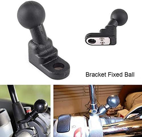 Aramox Motorcycle Ball Base with 10mm Hole, Fixed Ball Holder Isolates and Dampens Shock for Mounting