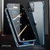 HENGHUI Lockable Anti Peeping Case for iPhone 12 Pro Max, Magnetic Bumper Case with Privacy Screen, Blue