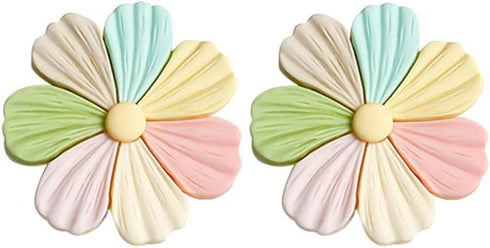 Universal Phone Ring Holder, Collapsible Colored Flower Grip and Stand for Phones and Tablets, Pack of 2