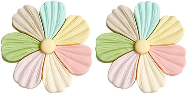 Universal Phone Ring Holder, Collapsible Colored Flower Grip and Stand for Phones and Tablets, Pack of 2