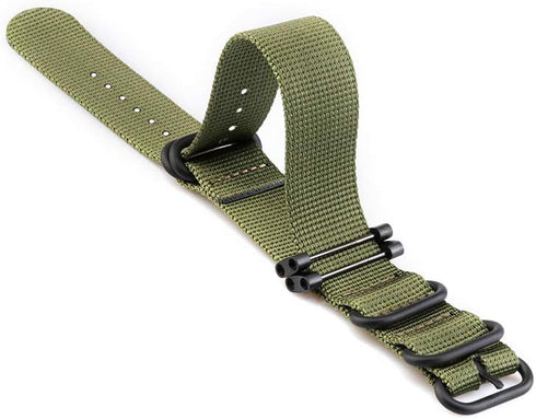Watch Bands Compatible with Suunto Core, Military Woven Nylon Replacement Wrist Straps with Black Metal Buckle