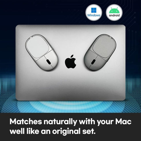 Magnito Mouse - Compact Wireless Mouse for MacBook, Magnetic Attachable, Bluetooth, Silent Clicks