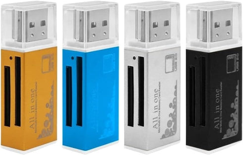VizGiz 4 Pack SD Card Reader All in One Memory Card Reader Memory