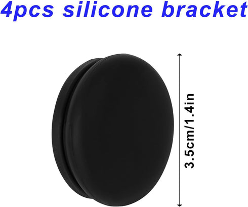 Goktvai 4pcs 8 Magnetic Holder Case for Airtag, Secure Anti-Loss Tracking Silicone Protective Cover with Strong Magnet