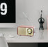 FM Radio with Bluetooth, Vintage Bluetooth Speaker with SD/USB Music Player, Wireless Streaming, Up to 10 Hours Playback