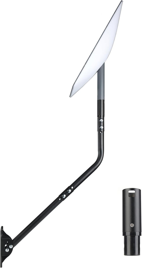 Starlink Mounting Kit: Adjustable Pivot/Lock Bracket & J-Pole Mast for Wall, Eave or Roof Mounting, V2 Compatible