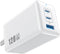 128W USB C Wall Charger - GaN III 3-Port Fast Charging Station, 65W USB C Laptop Adapter for MacBook, iPad, Galaxy
