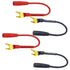 Spade Plugs to 4mm Female Banana Jack Speaker Wire, 4 Pack of 6 Inch Fork Spades Cable for Speakers, Amplifier