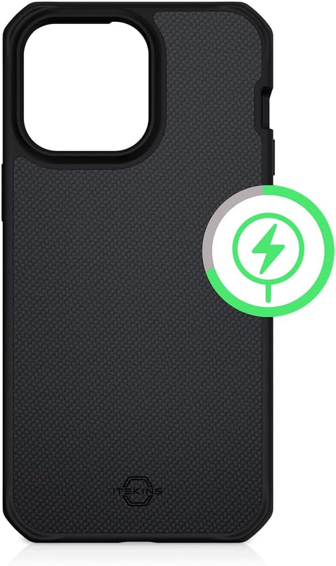 Itskins Ballistic R Nylon Protective Phone Case for iPhone 14 Pro Max - Slim Hybrid, Heavy Duty Shockproof Cover