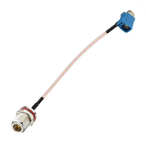 BINGFU Fakra Z Female Right Angle to N Bulkhead Jack 5.9inch RG316 Cable