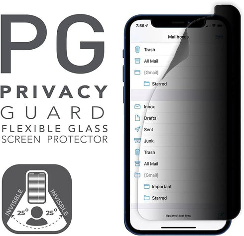 ARMOR Flexible Glass Screen Protector for iPhone 12 Mini, Privacy Guard with 9H Hardness Protection