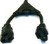 Monoprice 3-Prong Power Cord Splitter Cable - NEMA 5-15P to 2X NEMA 5-15R, 16AWG, 1.2 Feet, Black