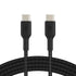 Belkin BoostCharge 1M Braided USB-C to USB-C Cable - Black for iPhone 15, Galaxy S23, Pixel 7, iPad Pro & More.