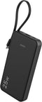 JUOVI 25w Portable Charger 10000mAh Power Bank with Built-in USB C Cable, Battery