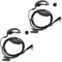 2 X Clip Ear Earpiece Headset for Uniden Radio, Walkie Talkie Ear Hook with Mic PTT 2.5mm 1-pin