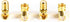 THE CIMPLE CO Gold Coaxial Cable Right Angle Connector - 4 Pack for Tight Corners and Flat Panel TV Mounting