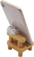 Cute Cat Cell Phone Stand Holder for Desk, Cartoon Animal Resin Smartphone Holder Compatible with All Mobile Phones