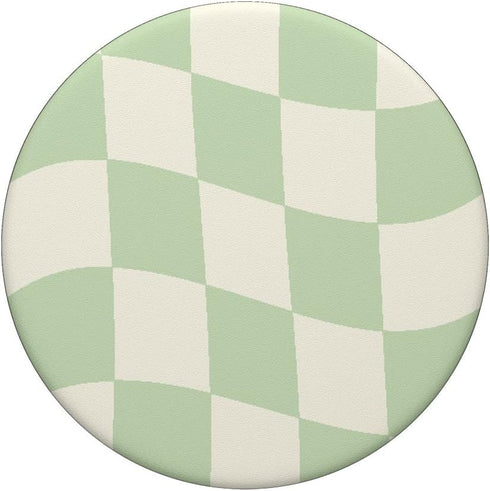 PopSockets Standard PopGrip, Danish Pastel Aesthetic Green Checkered