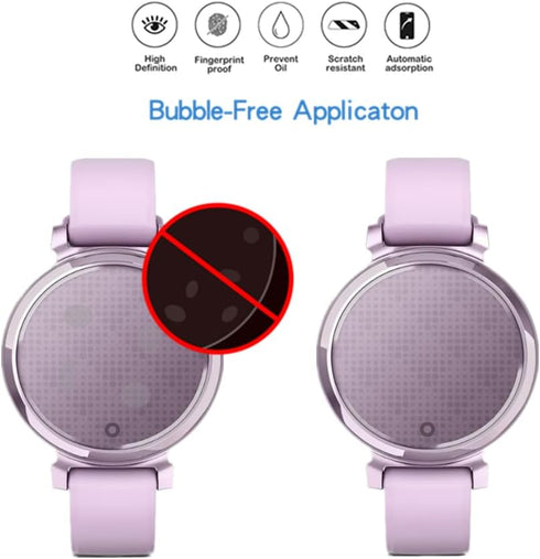 Screen Protector Compatible for Garmin Lily 2 Smartwatch, HD Full Coverage TPU Protective Film (6PCS)