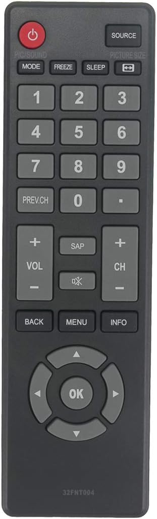 32FNT004 Replace Remote for Emerson TV Models LE391EM4, LE320EM4, LE290EM4, LE240EM4, LF501EM4, LF461EM4, LF391EM4