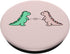 Funny And Cute Dinosaur T Rex Green Dino And Pink For Girls PopSockets Standard PopGrip