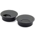 HJ Garden 2pcs Desk Wire Cord Cable Grommets, 2.8"L x 2.8"W Hole Cover for Office PC Cable Organizer, Black