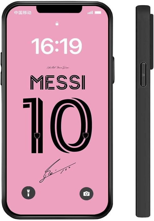 ZERMU for iPhone 14 Pro Max Case, Lione-l Mess%i Inter Soccer Miam-i #10 Fashion Soft Shockproof Crystal Acrylic Full Protection TPU Shock Absorption Bumper Cover Phone Case for iPhone 14 Pro Max 6.7"