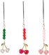 ZIZYLLE 3 Pack Cherry Phone Charm Strap Beaded Phone Chain in Red, Pink