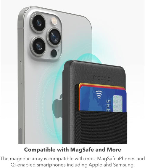 mophie Snap+ Juice Pack Mini with Wallet, Wireless Portable Magnetic Charger with 5000mAh Internal Battery, Compatible