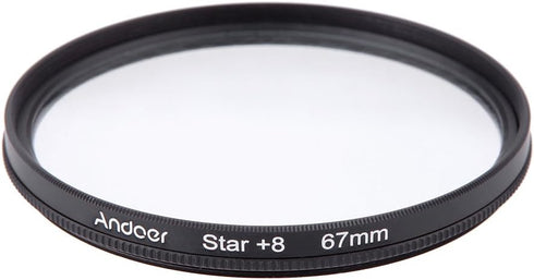 Andoer 67mm CPL+Close-Up+4 +Star 8-Point Filter Circular Filter Kit Circular Polarizer Filter Macro Close-Up Star 8-Point Filter with Bag for Nikon for Canon Pentax Sony DSLR Camera