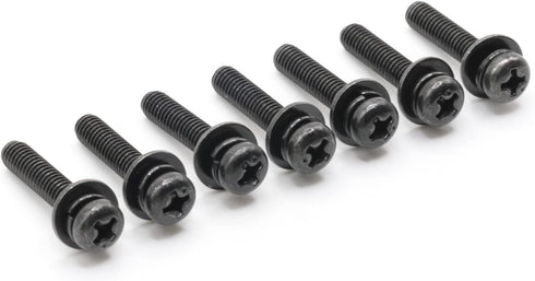 Replacement Screws, 1 Set of Metric Screws (Model RS-204014), Pan Head - Philips Drive - Black Plated (Pack of 7)