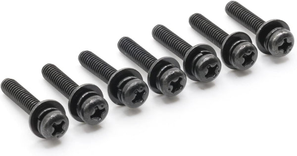 Replacement Screws, 1 Set of Metric Screws (Model RS-204014), Pan Head - Philips Drive - Black Plated (Pack of 7)