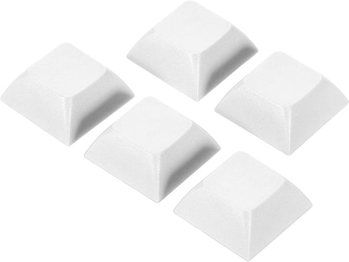 PATIKIL 1U Blank Keycaps, 5 Pack Universal PBT Replacement Accessories for MX Mechanical Keyboards, White